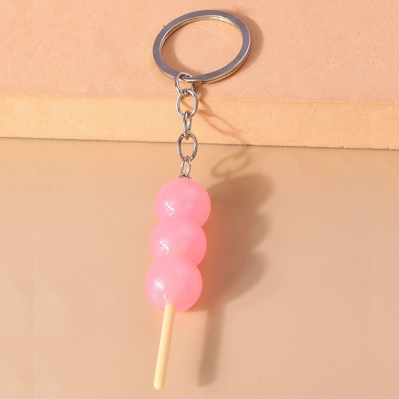 Minimalist Sugar Gourd Alloy Glass Keychain