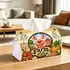 (24cm)Diamond Art Tissue Box Cover DIY PU Desktop Organizer Large(Farm)