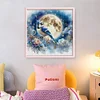 Blue Jay Moon Note-11CT Stamped Cross Stitch 45*45cm