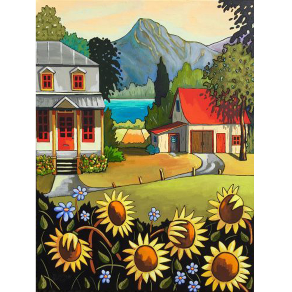

Farm Village - Round Drill Diamond Painting - 30*40CM, 501 Original