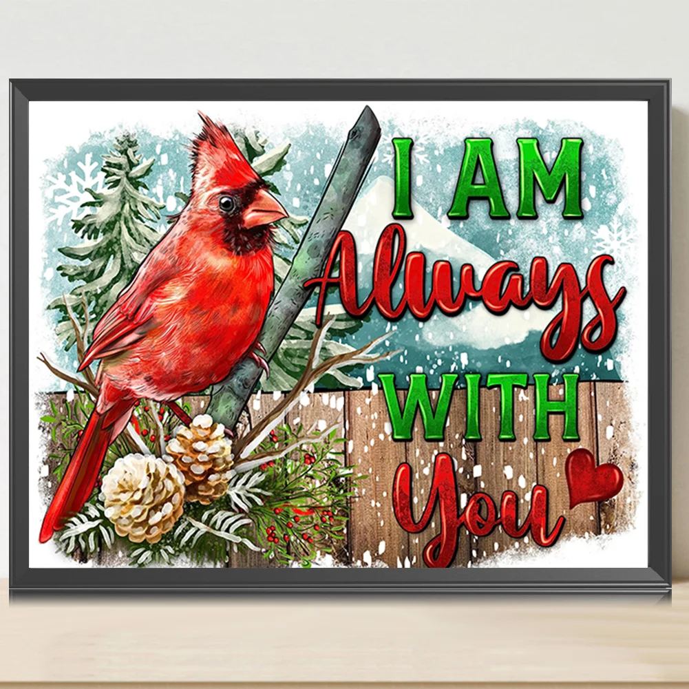 Diamond Painting - Full Round Drill - Christmas Cardinal(Canvas|40*30cm)