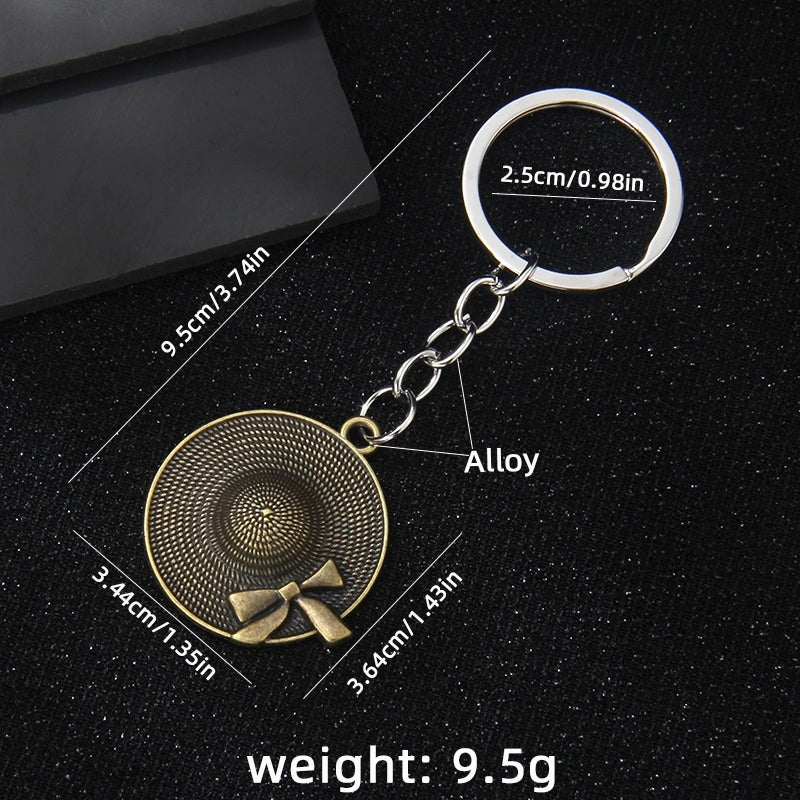 Retro Commute Hat Alloy Keychain
