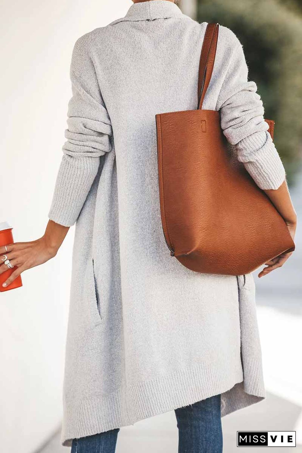 Fashion Classic Pure Color Casual Loose Coat