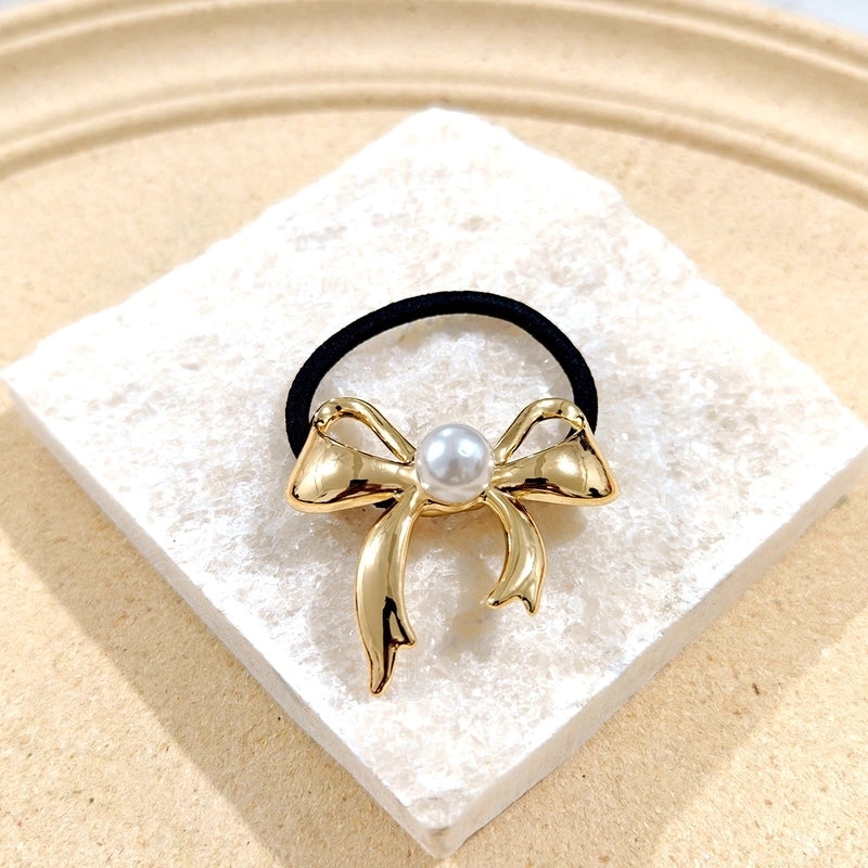 Women’s Casual Minimalist Solid Color Metal Plating Hair Tie