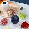 Electric Garlic Chopper 300ML Portable Cordless Mini Food Processor Rechargeable Vegetable Chopper Blender for Nuts Chili Onion Minced Meat and Spices