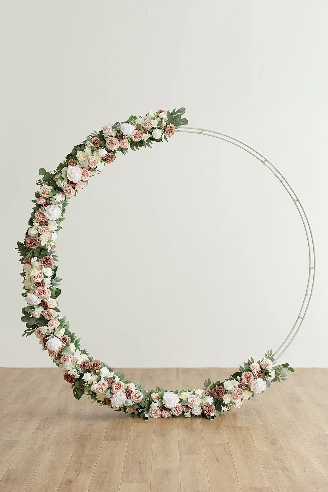 Flower Arrangements for Arch Decor in Dusty Rose & Cream
