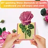 (US Local)6pcs Rose Diamond Painting Greeting Cards Handmade Diamond Art Cards for Adults