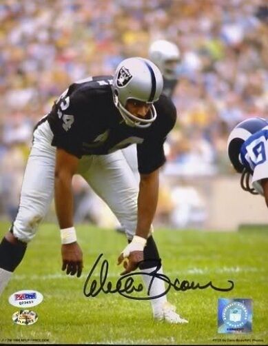 Willie Brown Raiders Hof Signed Psa/dna 8x10 Photo Poster painting Autograph Authentic