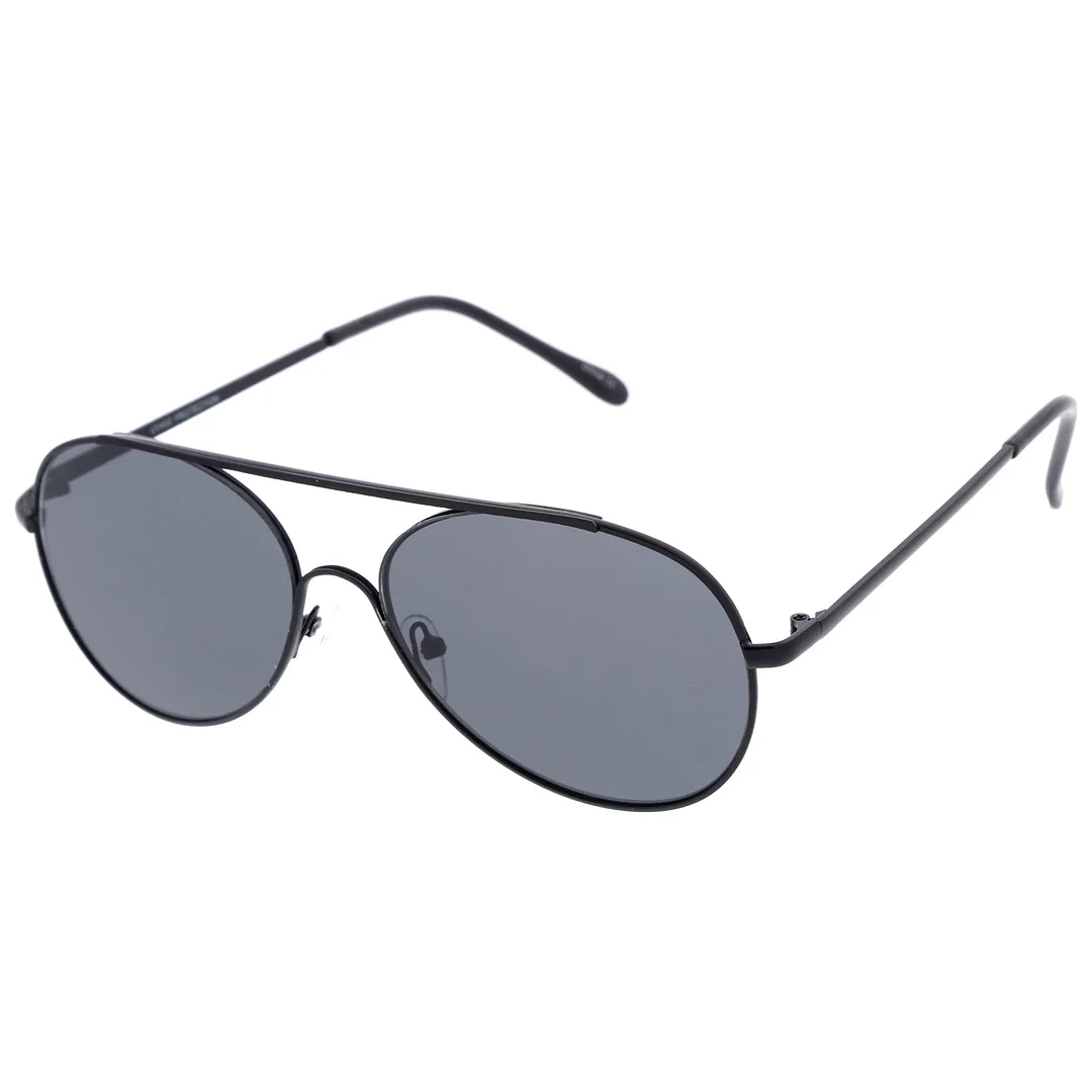 Classic Brow Bar Semi-Rimless Lens Aviator glasses 57mm