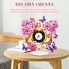 (US Local)Acrylic Special Shape Flower Butterfly Diamond Painting Clock Ornaments Kit