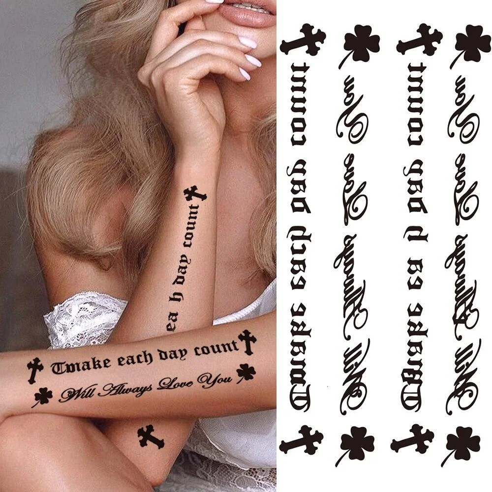Large Realistic Flower Fake Tattoo Stickers For Woman Female Azalea Snake Flower Temporary Tattoos Body Art Water Transfer Tatoo 1103