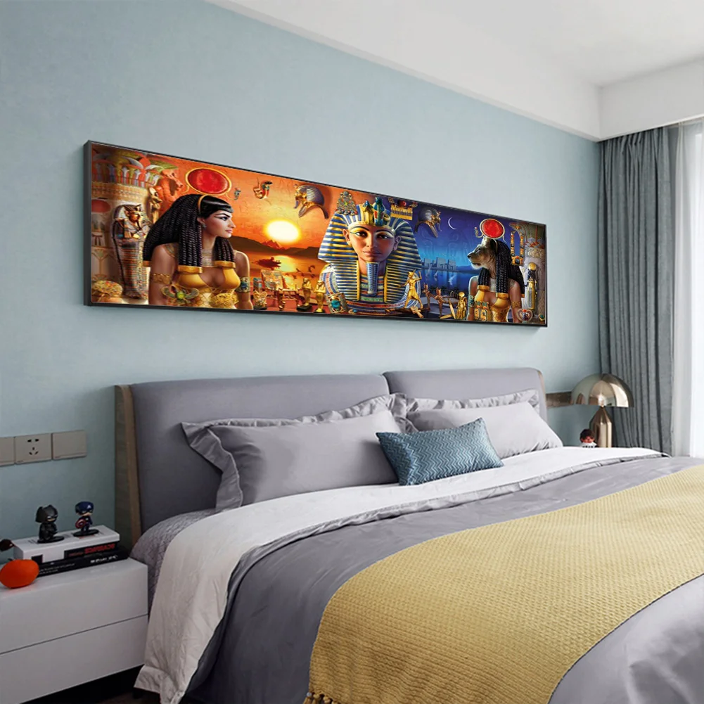 Diamond Painting - Full Round Drill - Egyptian Pharaoh Empres(90*30cm)