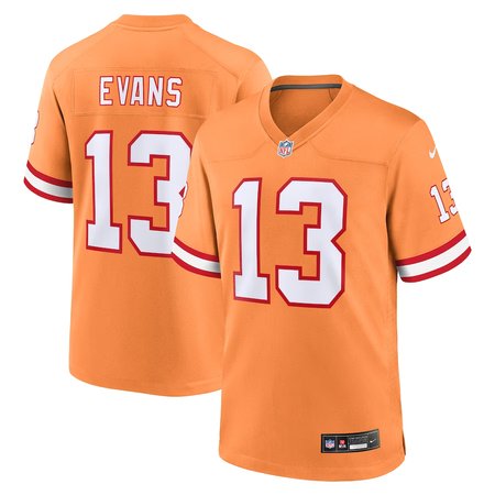 Men's '76 Tampa Bay Buccaneers #13 Mike Evans  Orange Player Game Jersey