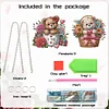 (US Only)2pcs Flower Basket Bear 2D Flat DIY Diamond Art Pendant Wall Decor for Home