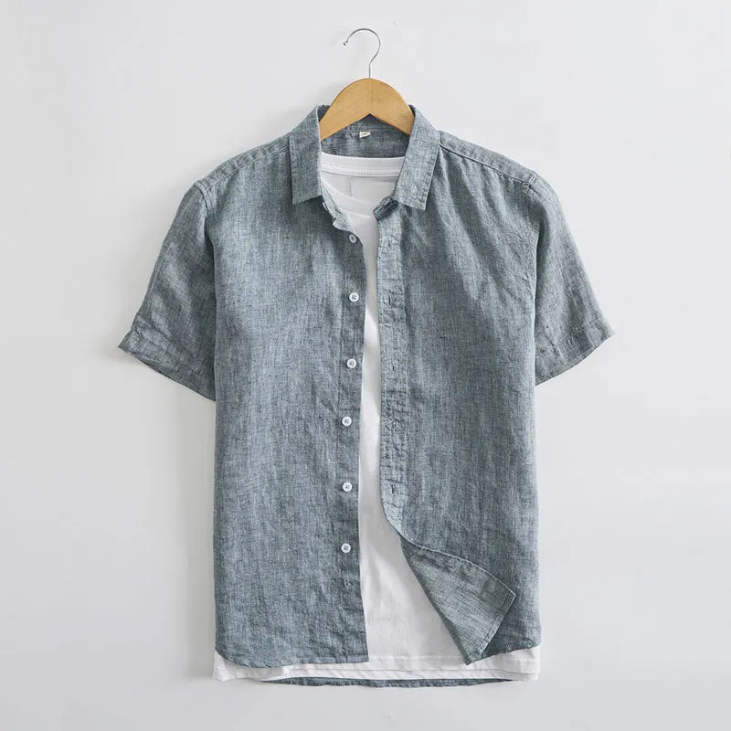 Men's Linen Blend Summer Shirt &ndash; Breathable Button-Up Massimo &ndash; view 2
