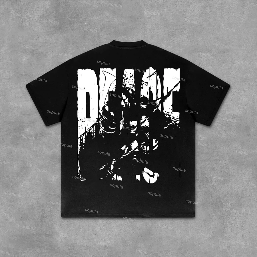 War Is A Hell Retro Old Graphic Cotton T-Shirt