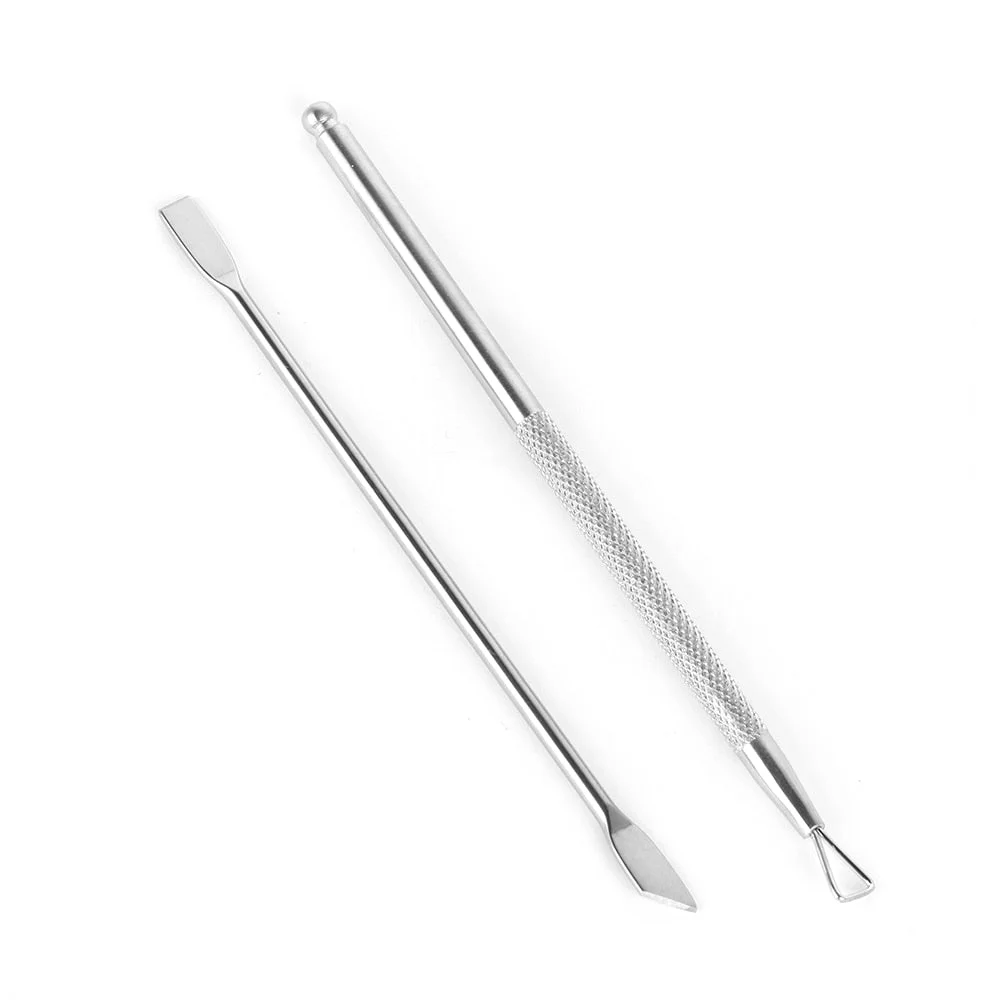 New Silver/Rose Gold Dual-ended Stainless Steel Nail UV Gel Polish Remover Stick Triangle Rod Cuticle Pusher Nail Art Tool-Nail Inspo