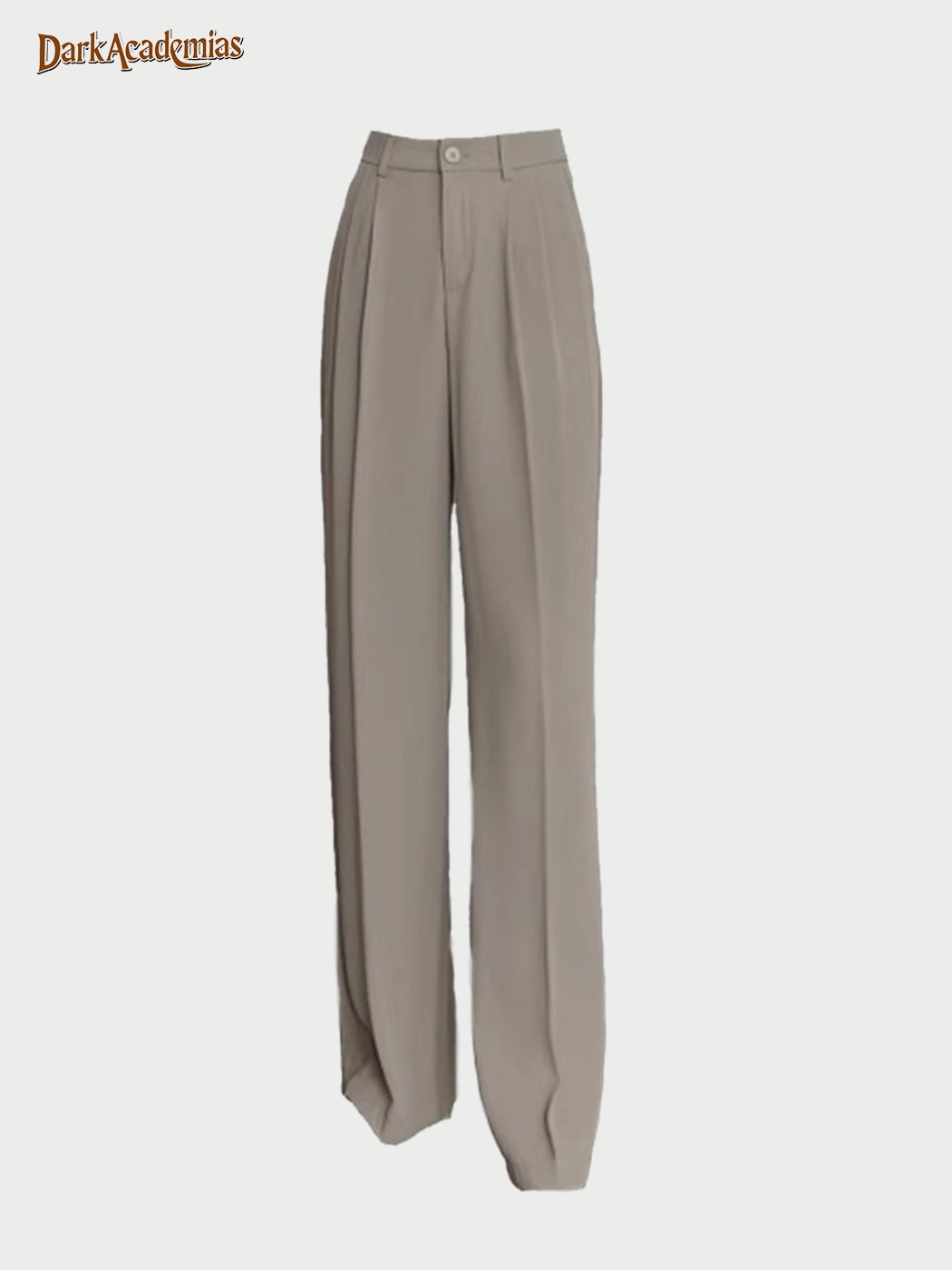 Retro Solid Color Women's High Waist Wide Leg Suit Pants