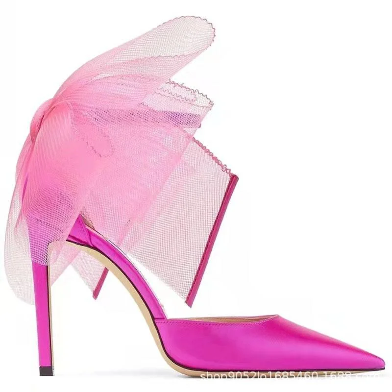 pointed toe bow heels