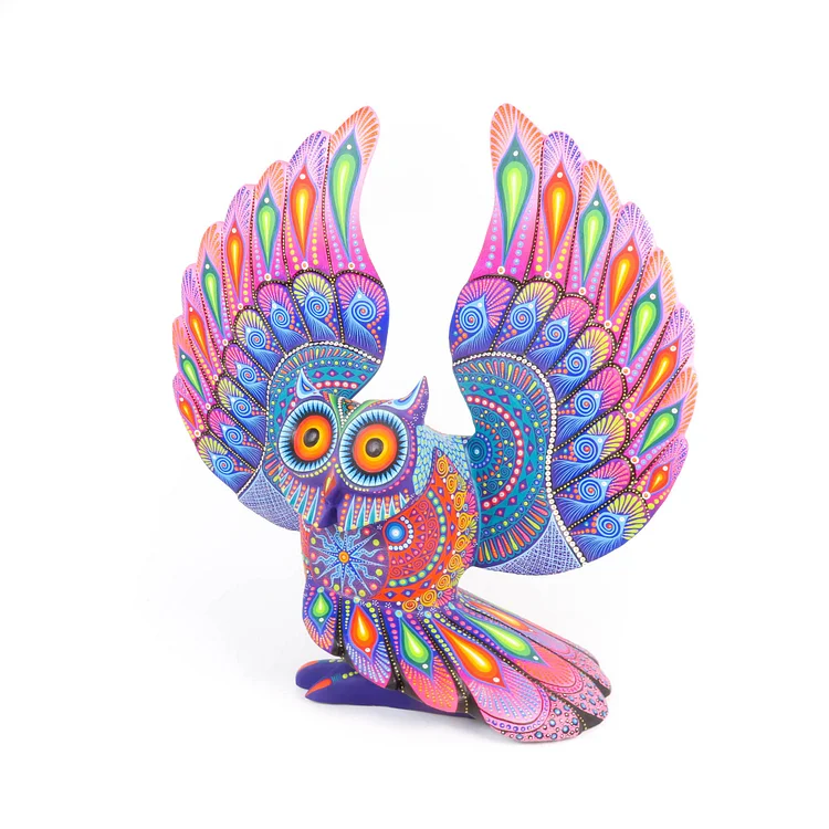 Beautiful Large Owl - Oaxacan Alebrije Wood Carving