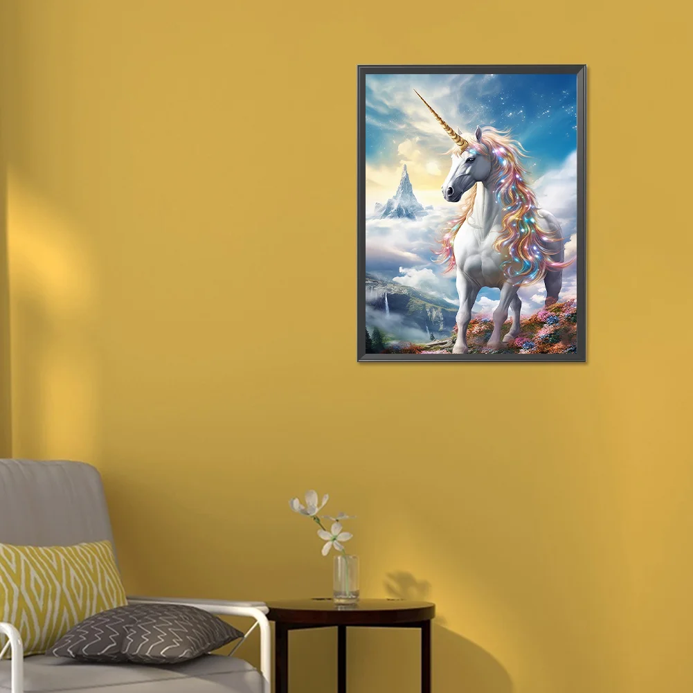 Full Round Diamond Painting 30*40cm - Fantasy Unicorn