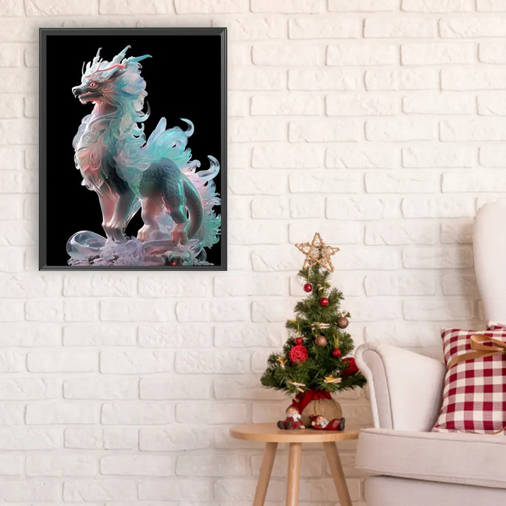 Full Round Diamond Painting 30*40cm - Luminous Dragon