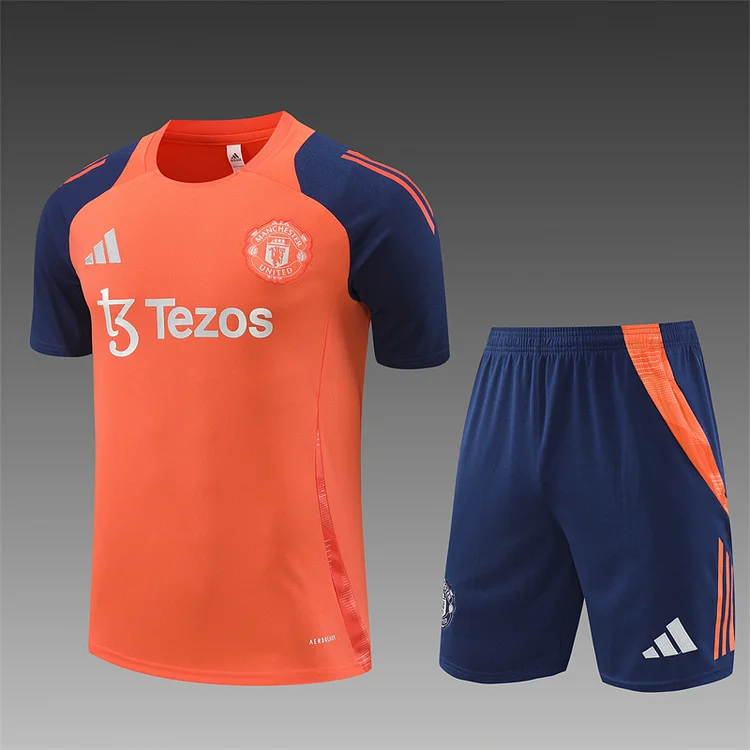 2024-25 Manchester United orange short-sleeved training shirt