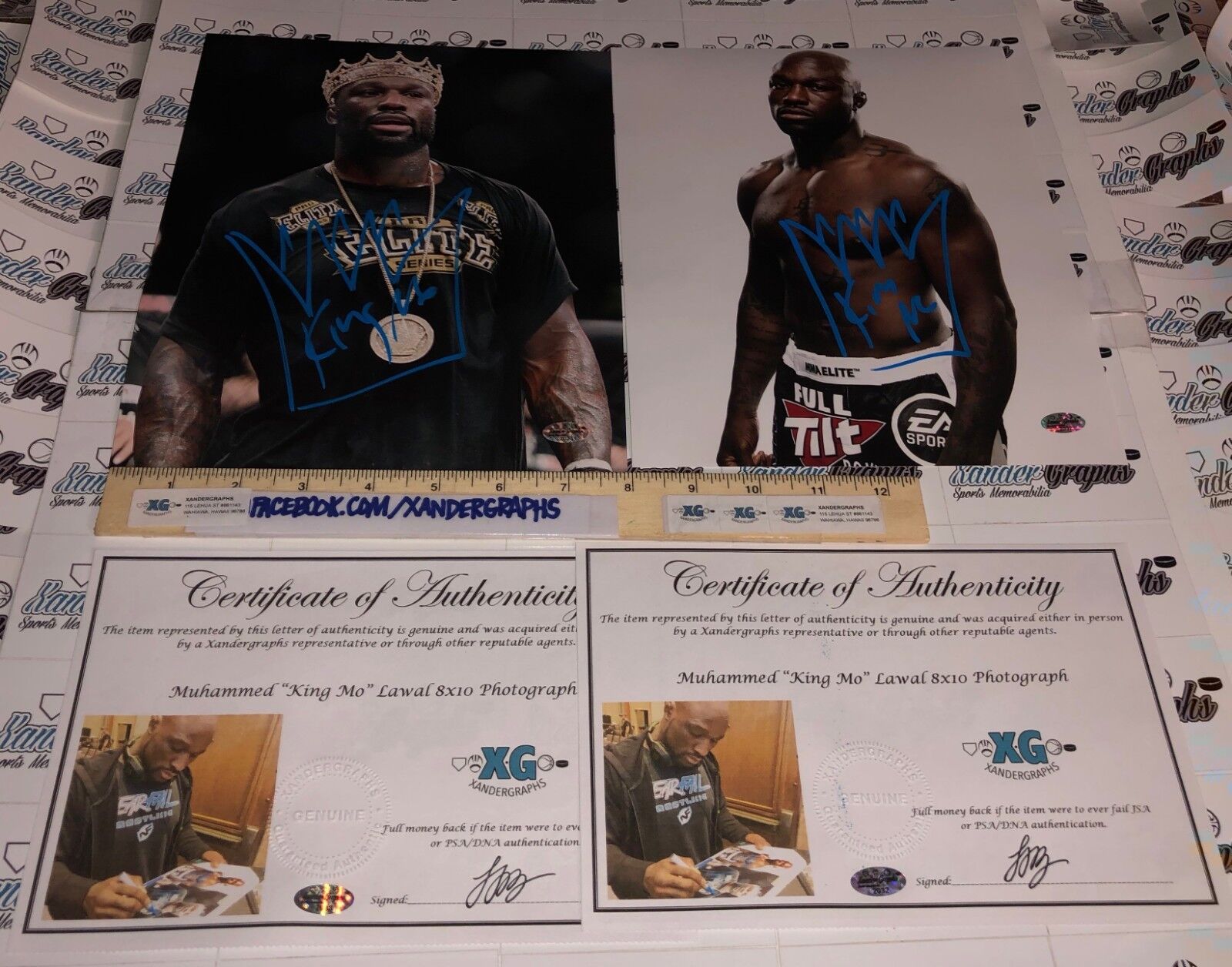 MOHAMMED KING MO LAWAL SIGNED AUTOGRAPHED 8x10 Photo Poster paintingGRAPH LOT MMA BELLATOR-COA