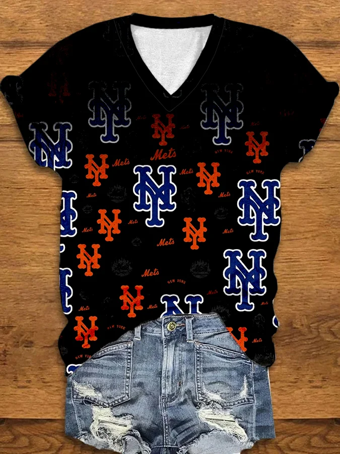 Printed casual short-sleeved t-shirt