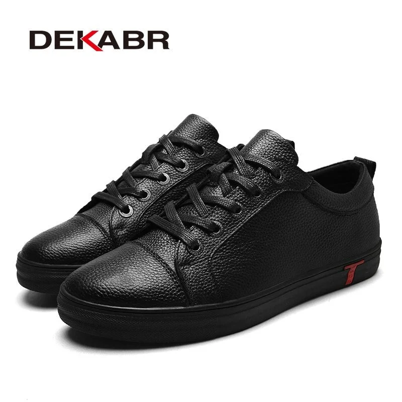 DEKABR Brand Genuine Leather Men Casual Shoes Spring Summer 2021 New Arrival Breathable Soft Men's Handmade Flats Men Shoes