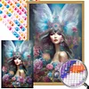 Feather Angel Girl - Round AB Drills Diamond Painting(65*45cm)
