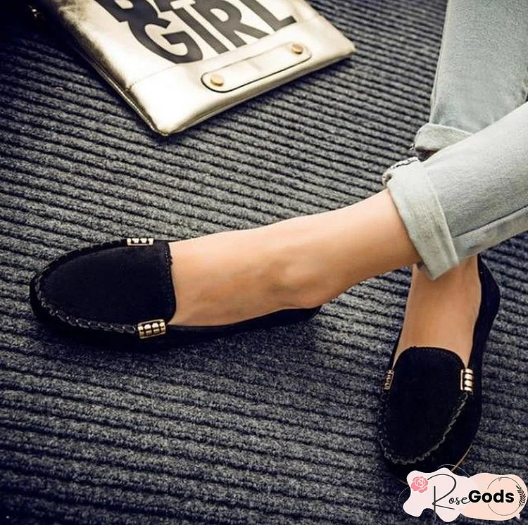 Plus Size Women Flats Shoes Candy Color Slip On Flat Comfortable Loafers Shoes