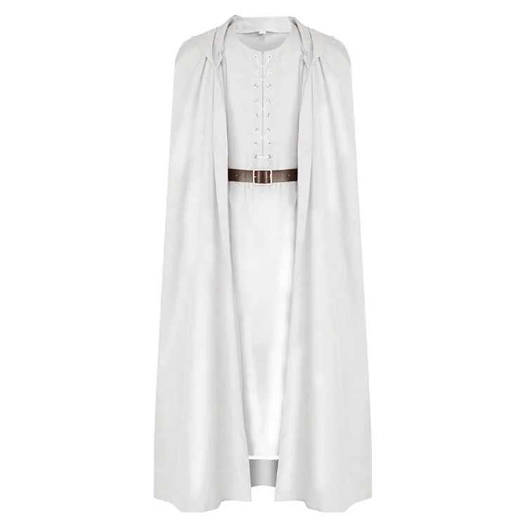 The Hobbit Gandalf Outfits White Robe Cosplay Costume Halloween Carnival Suit