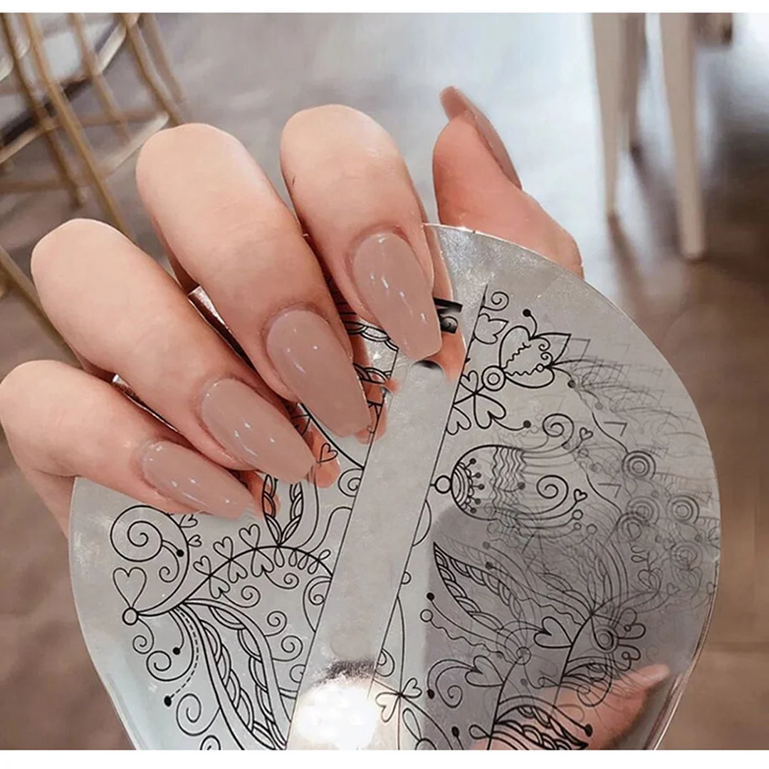 24Pcs Detachable French False Nails Ballerina Wearable Artificial Stiletto Fake Nails DIY Press Glue Full Cover Coffin Nail Tips