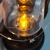 Solar Retro Kerosene Lamp Built-In Battery Light Courtyard Garden Decor (Copper)