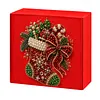 DIY Diamond Art Christmas Gift Box Red Hardboard Holiday Craft Decor Kit