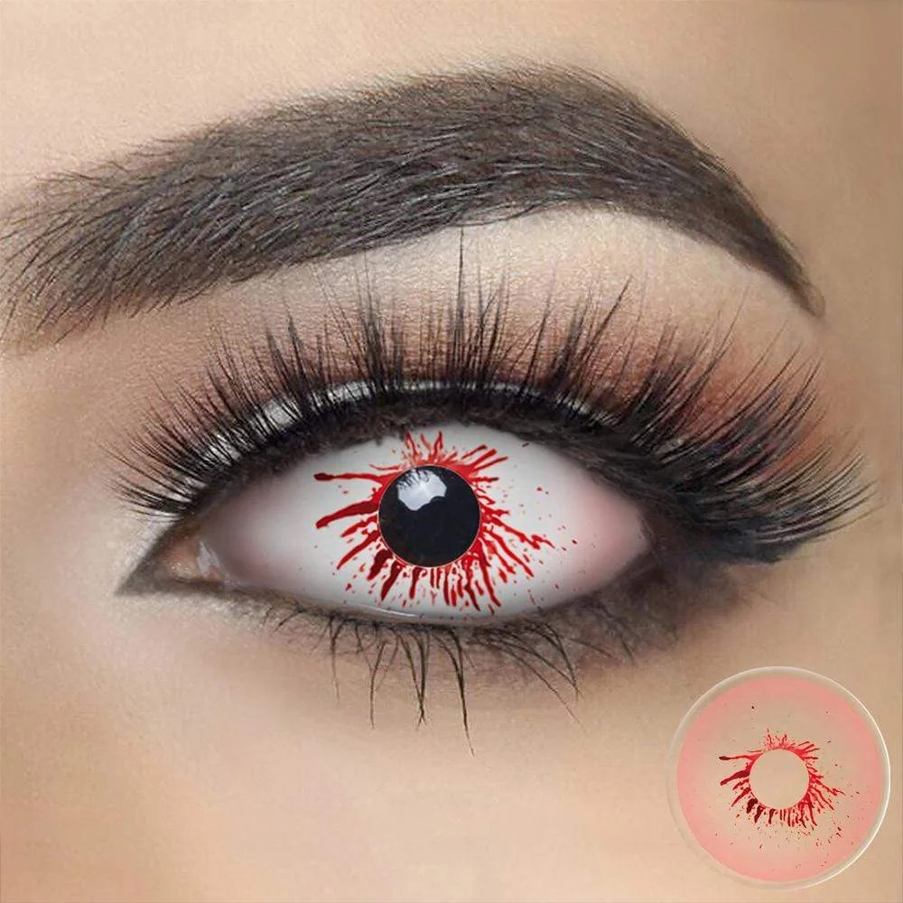 Pink Zombie Sclera Cosplay Contacts
