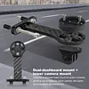 Carbon Fiber Extended Out-Front Mount Bike Computer Mount Cycling Bicycle Computer Holder for Garmin Bryton and Sports Action Camera