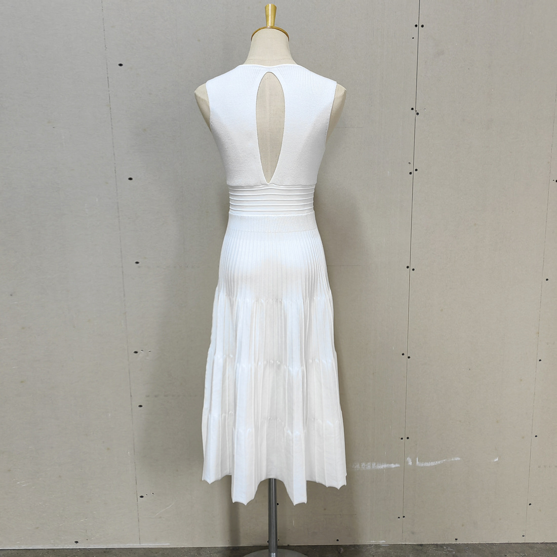 Ootddress Knit V-Neck For Women Maxi Dress Y2k Backless Fashion Knitwear Party Dress Casual Baggy High Waist Summer Female Dress