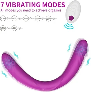 Wireless Remote Control Double-headed Vibrating Dildo For Couple Sex