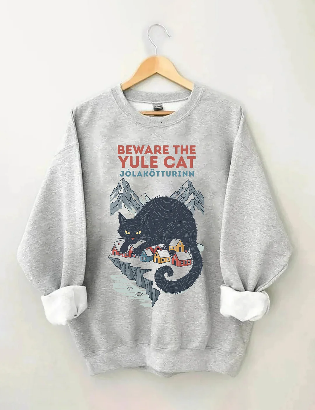 Beware The Yule Cat Icelandic Jólakötturinn Sweatshirt