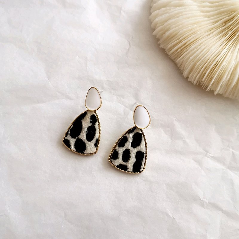 Vintage Geometry & Leopard Prints Handcarft Earrings