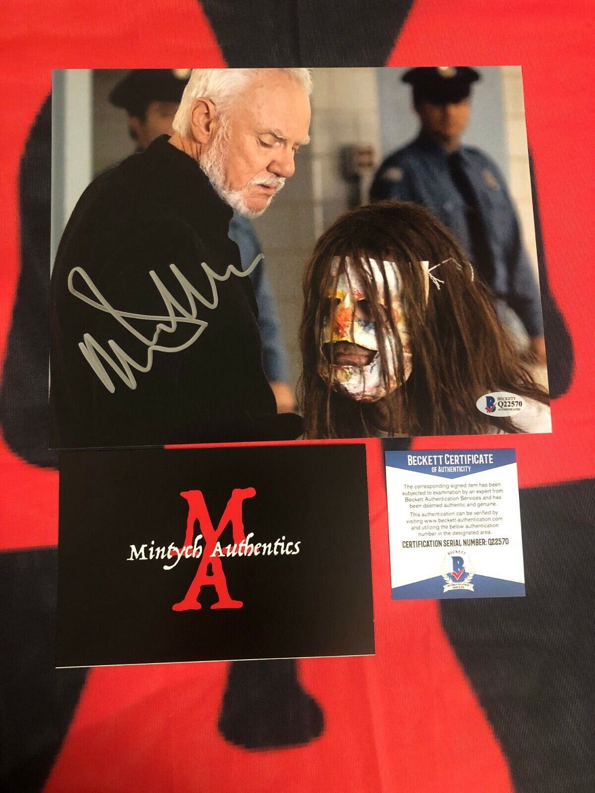 MALCOLM MCDOWELL ROB ZOMBIE HALLOWEEN AUTOGRAPHED SIGNED 8x10 Photo Poster painting! BECKETT!