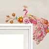 (US Local)Pink Peacock  Diamond Painting Door Corner Sign DIY Door Frame Decor