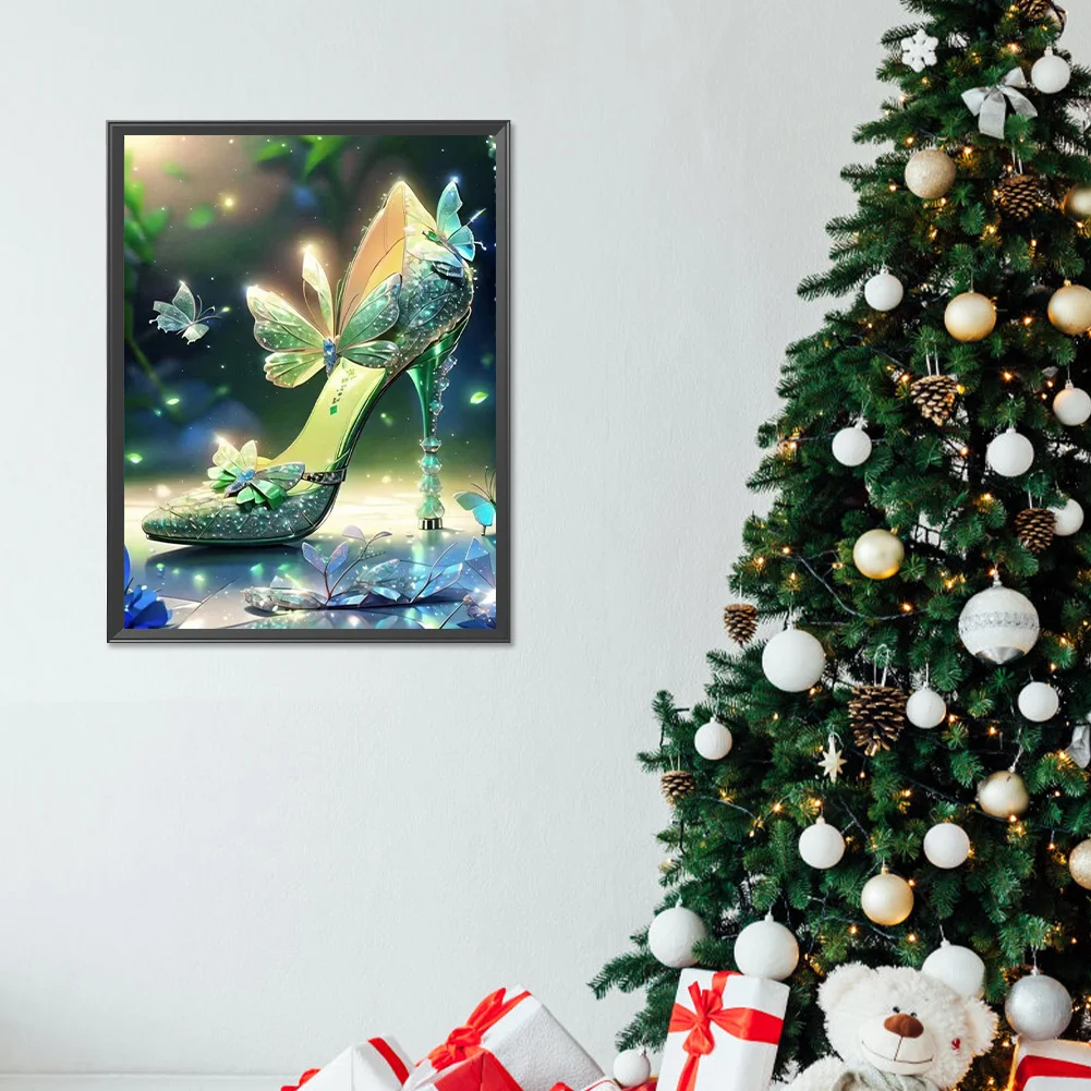 Diamond Painting - Full Round Drill - Butterfly High Heels(Canvas|30*40cm)