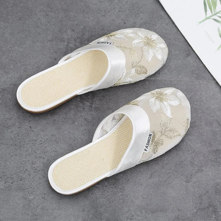2022 New Women's Mesh Sandals Women's Flat Hollow Embroidery Summer Shoes Women's Loafers Women's Solid Color Plus Size Shoes