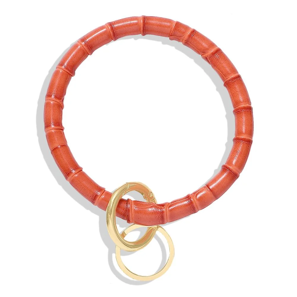 Dvacaman Hot Sale Big O Shaped Silicone Loop Wrist Key Ring Keychain with Gold O Clasp Round Key Wrist Strap Accessory Wholesale