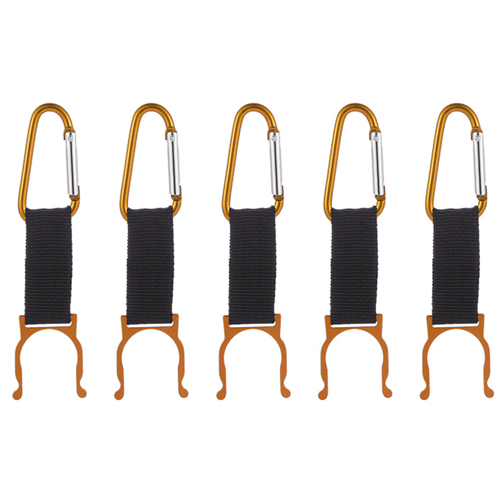 

5pcs Outdoor Water Bottle Buckle Holder Hanging Hook Bag Clasp Carabiner, Black, 501 Original