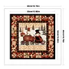 Snowman And Car-14CT Stamped Cross Stitch 40*40cm/15.75*15.75in