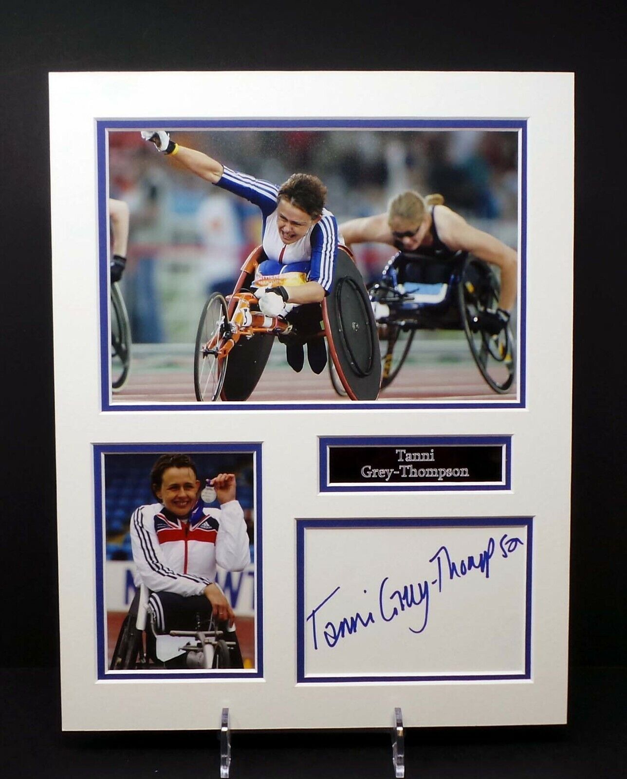 Tanni GREY-THOMPSON Wheelchair Race Athlete Mounted Photo Poster painting Display AFTAL RD COA